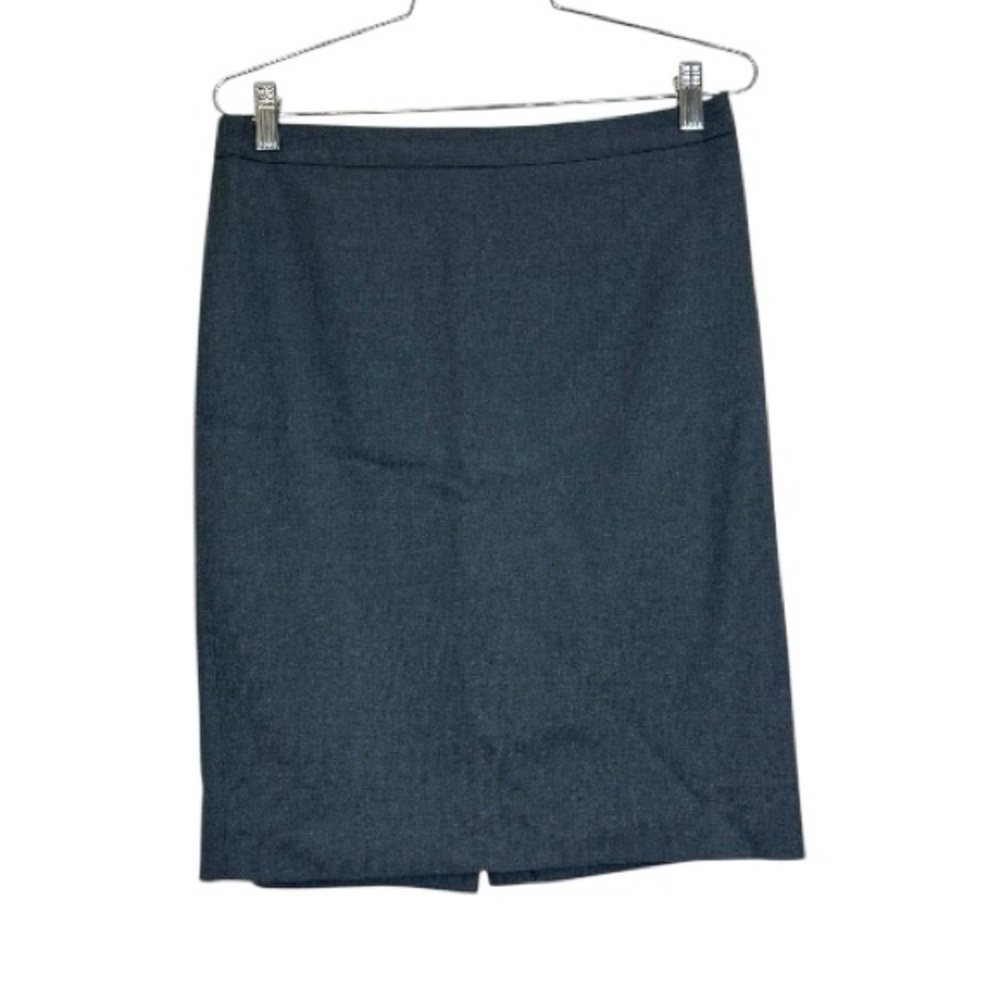J Crew Gray Wool Pencil Skirt Size 4